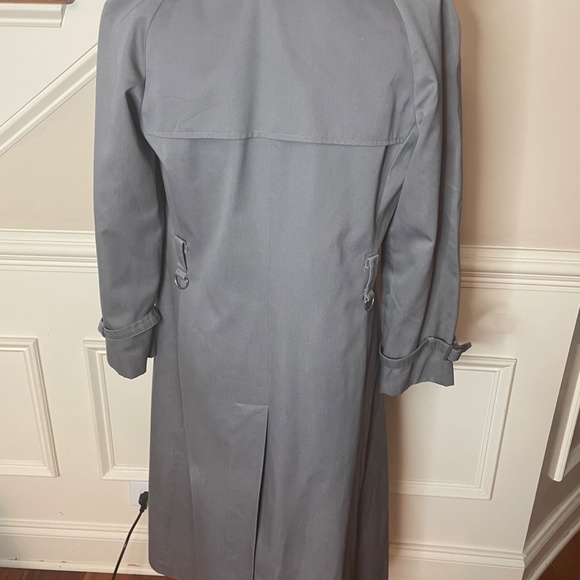 Vintage Dannimac Double-breasted Raincoat Trench Style Grey /Gray  Small VGC - Picture 4 of 11